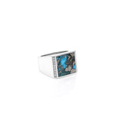 Mr. LOWE Men's Turquoise & Pyrite Ring