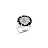 Mr. LOWE St. Christopher with Black Enamel Ring