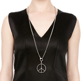 Diamond Peace Sign Necklace
