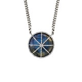 Labradorite Compass Star Curb Chain Necklace
