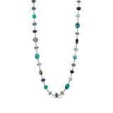 Mixed Emerald Green Gemstone Rope Necklace
