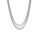 Strength, Beauty and Power Triple Layer Chain Necklace