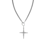 Mr. LOWE Diamond Star Cross Pendant Chain Necklace