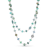 Blue & Green Mix Rope Necklace - One of a Kind