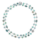 Blue & Green Mix Rope Necklace - One of a Kind