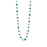 Deep Green Mixed Gemstone Rope Necklace
