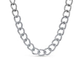 Pave Diamond London Link Necklace - 17"