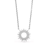 Diamond Sun Pendant Necklace