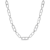 Three Paris H Pave Link Necklace - 16"