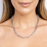 Three Paris H Pave Link Necklace - 16"