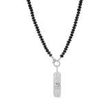 Pave Love Buddha Pendant on Spinel Knotted Necklace - 36"