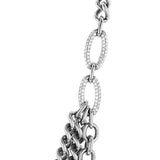 Montecito Nights Diamond Links Draped Chain Necklace