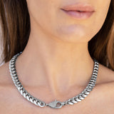 Chunky Miami Link Chain Necklace with Diamond Clasp - 18"