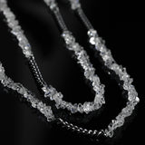 Herkimer Diamond Quartz Strand Necklace - 40"