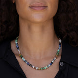 Montecito Nights Mix Bead Necklace with Mixed Diamond Beads - 18"