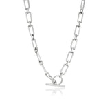 Gwyneth Sterling Silver Chain Necklace with Toggle - 18"