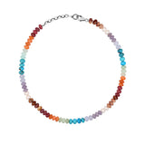 Multicolor Gemstone Mix Strung Necklace 17 - 19"