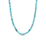 Arizona Turquoise Strung Necklace with Diamond Rondelles - 18" - 20"