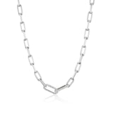 2 Diamond Link Paperclip Chain Necklace - 18"