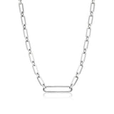 Diamond Paperclip Connector on Gwyneth Necklace - 18"