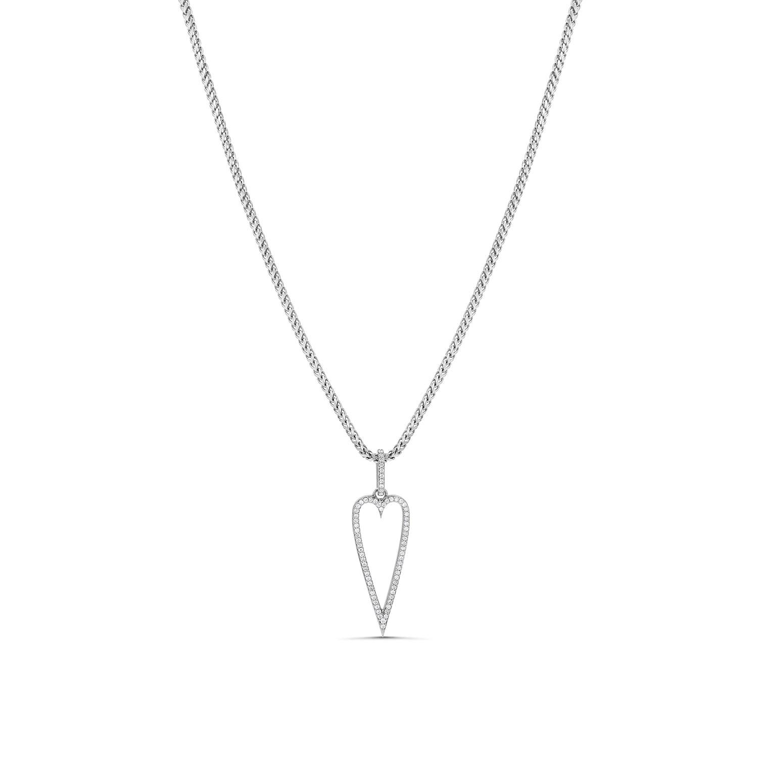 Double Sided Cut Out Diamond Heart Pendant