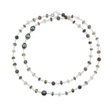 Grey & Green Mix Rope Necklace - 42"