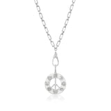 Peace & Love Manifestation Medallion on Small Soho Chain Necklace - 30"