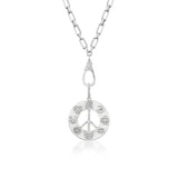 Peace & Love Manifestation Medallion on Small Soho Chain Necklace - 30"