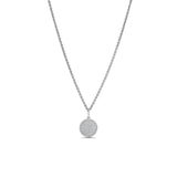 All Diamond Circle Medallion Pendant