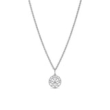 Diamond Lotus Silhouette Medallion Pendant