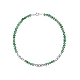 Turquoise and Diamond Aspen Link Necklace - 17"