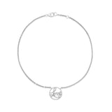Diamond Heartstring LOVE Round Pendant on Cable Chain Necklace - 17"