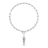 Swimming Through Life Diamond Articulated Fish Pendant Necklace - 17"