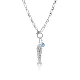 Swimming Through Life Diamond Articulated Fish Pendant Necklace - 17"