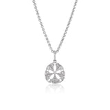 Pendentif en forme de dollar des sables et diamant sur chaîne Belcher - 45,7 cm