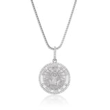 Mary Mother of God Diamond Pendant on Franco Chain Necklace - 18"