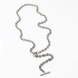 Cable Chain Wrap Necklace with Diamond Toggle - 36"