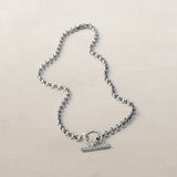 Belcher Chain Necklace with Dimond Toggle - 18"