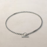 Belcher Chain Necklace with Dimond Toggle - 18"