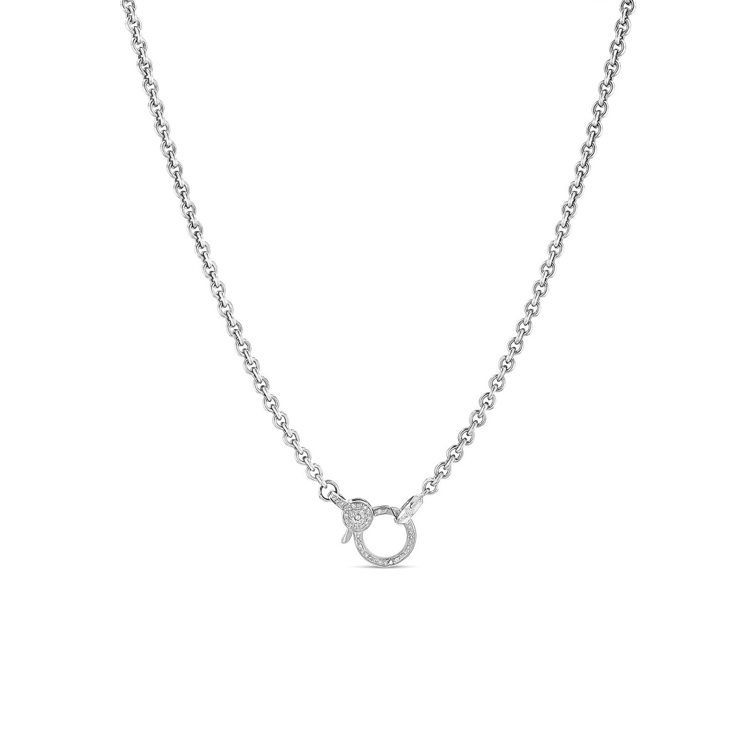 Short Cable Chain Necklace with Diamond Claw Clasp - 17 – Sheryl Lowe