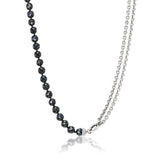 Spinel Knotted and Cable Chain Mix Necklace - 33"