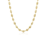 14k Mini Puffy Mariner Link Chain - 18" & 20"