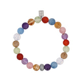 Bracelet en pierre de chakra avec perle en forme de donut en diamant - 8 mm