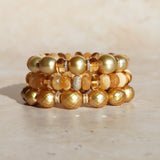 The Loren Stack - 14k South Sea Pearls & Yellow Mix Beaded Bracelets - One of a Kind