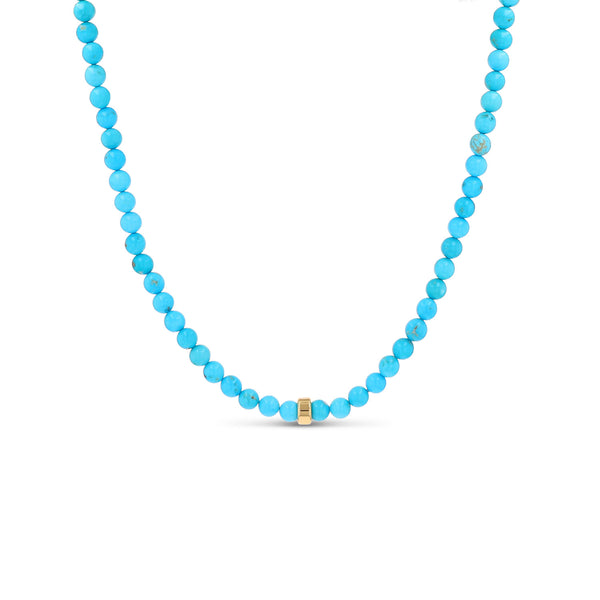 Sleeping Beauty Turquoise Necklaceロンハーマン 14k Gold Sleeping Beauty Turquoise with 14k Rondelle
