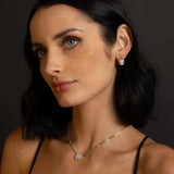 14k Illusion Emerald Cut Diamond Necklace