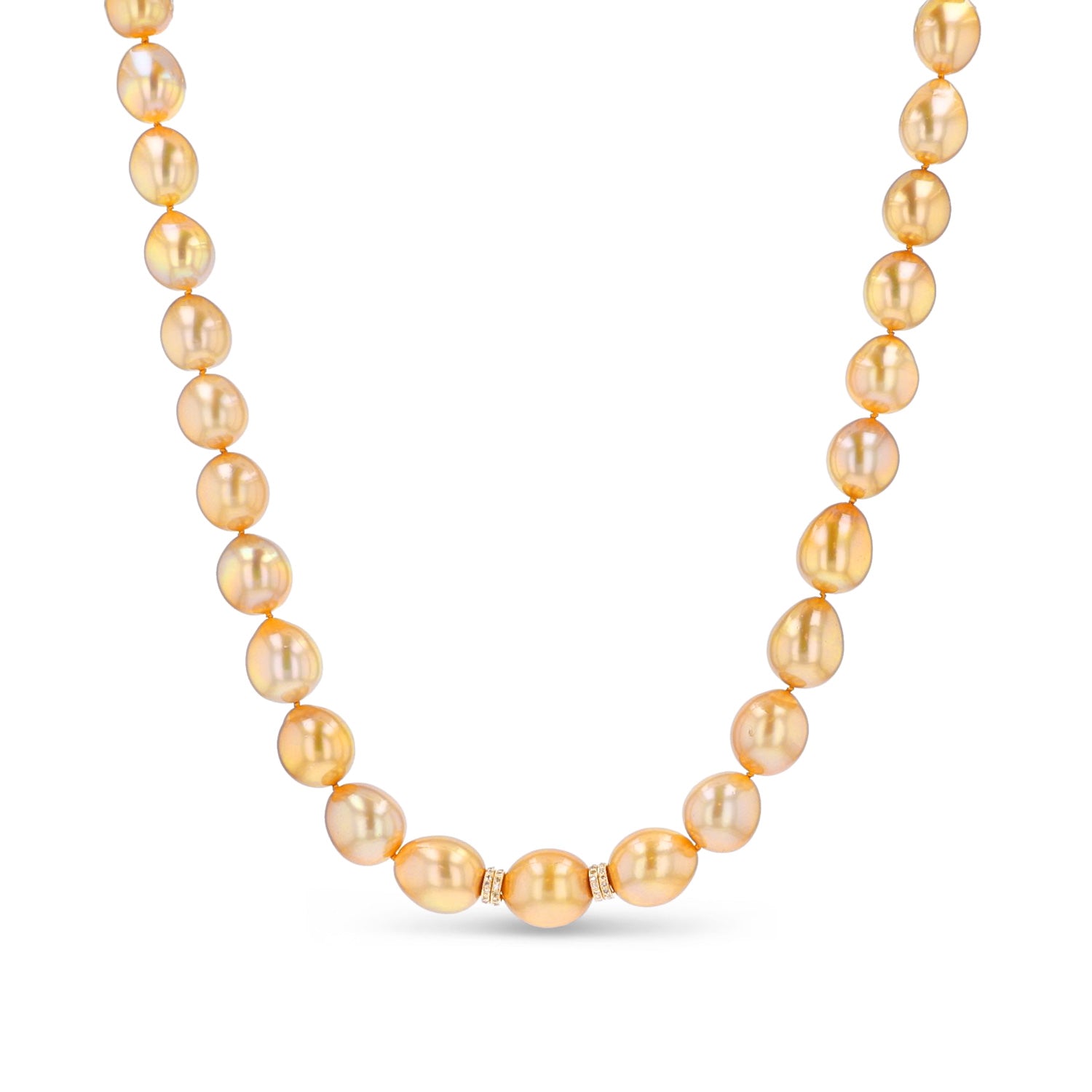 10-12mm Baroque Shaped Golden South Sea Pearl Necklace - AAA Quality -  Pearls of Joy