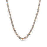14K Australian Opal Necklace with 1 Rondelle "One of a Kind"