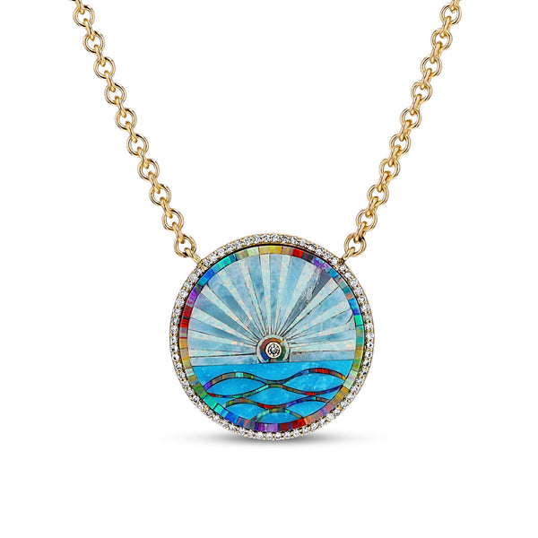 WINNER ミンホ着用 [NIRO] HEART TURQUOISE PEARL NECKLACE #55 Paraiba Tourmaline Gemstone Necklace, Aquamarine Necklace