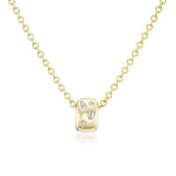 14k Diamond Celestial Orbit Bead with Italian Link Necklace - 18"